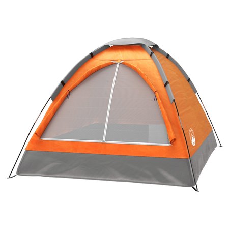 WAKEMAN 2 Person Camping Tent with Carrying Bag - Lightweight Outdoor Tent by Outdoors Orange 75-CMP1081